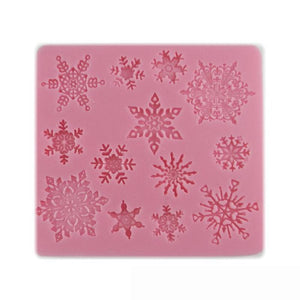 3D Christmas Snowflake Shape Silicone Molds Fondant Cookie Mold Candy Cake Decorating Moulds Kitchen Baking Tool Cake Decoration