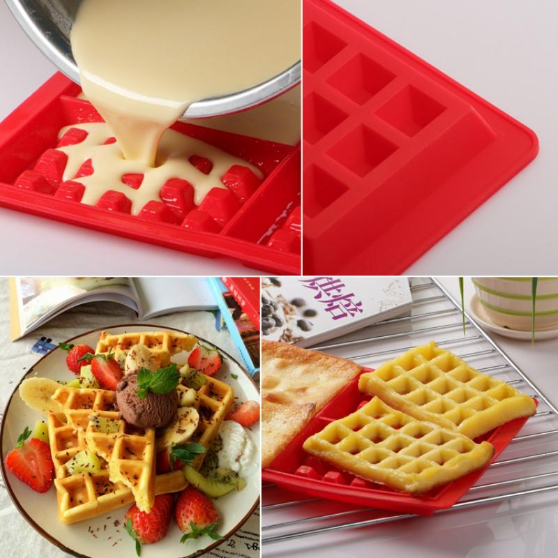 DIY Square Cake Mold Silicone Waffle Mold Cake Chocolate Pot Fudge Candy Silicone Cake Decoration Baking Mold