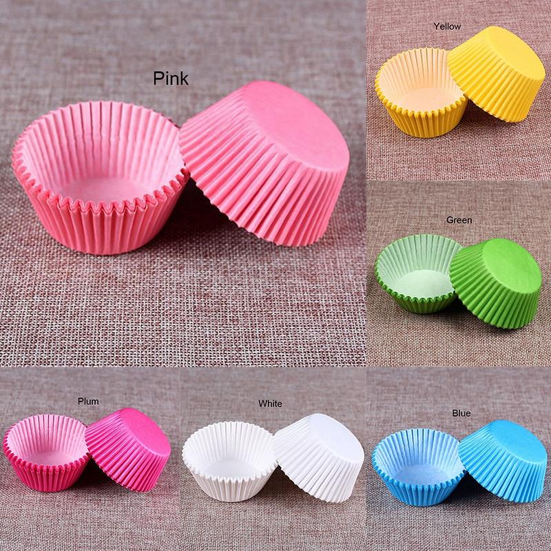 100 Pcs Cupcake Paper DIY Cake Muffin Baking Cups Case Liners Home Kitchen Baking Tools