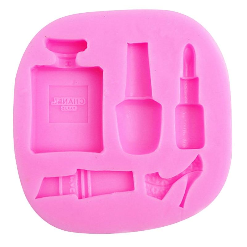 Silicone Makeup Lipstick Cake Decorating Mould Sugarcraft Chocolate Baking Mold Kitchen Accessories